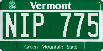 VT license plate NIP775