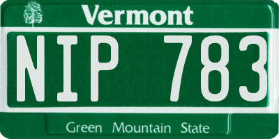 VT license plate NIP783
