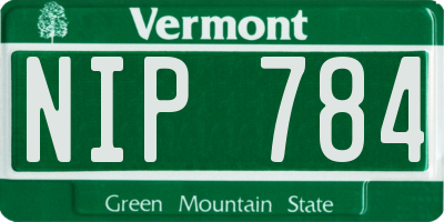 VT license plate NIP784