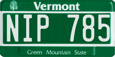 VT license plate NIP785