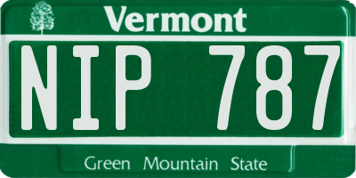 VT license plate NIP787