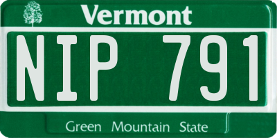 VT license plate NIP791