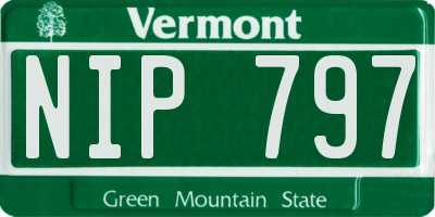 VT license plate NIP797