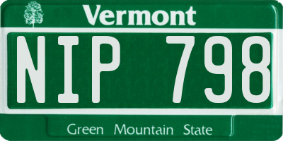 VT license plate NIP798