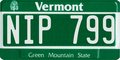 VT license plate NIP799