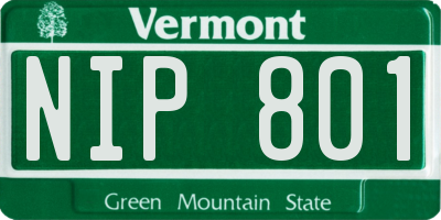 VT license plate NIP801