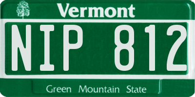 VT license plate NIP812