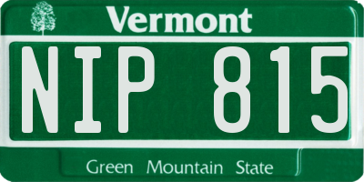 VT license plate NIP815