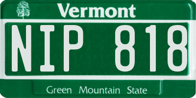 VT license plate NIP818