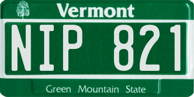 VT license plate NIP821