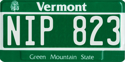 VT license plate NIP823