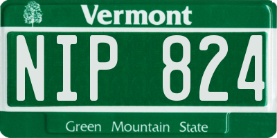 VT license plate NIP824