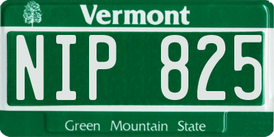 VT license plate NIP825