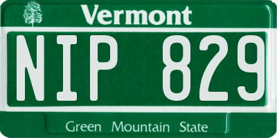 VT license plate NIP829