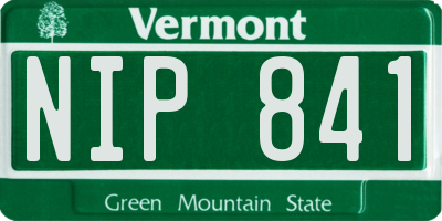 VT license plate NIP841
