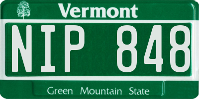 VT license plate NIP848