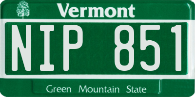 VT license plate NIP851