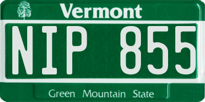 VT license plate NIP855
