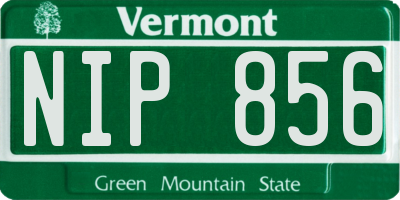 VT license plate NIP856