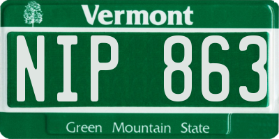 VT license plate NIP863