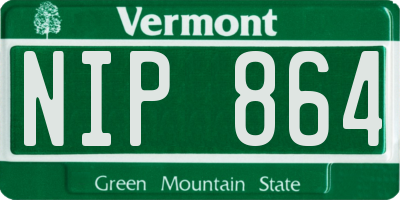VT license plate NIP864