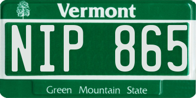 VT license plate NIP865
