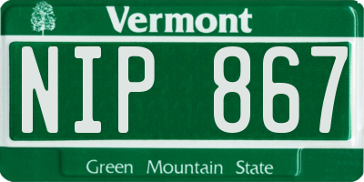 VT license plate NIP867