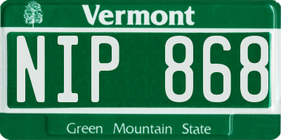 VT license plate NIP868