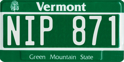 VT license plate NIP871