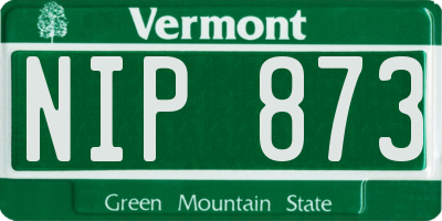 VT license plate NIP873