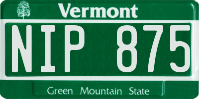 VT license plate NIP875