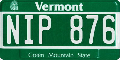 VT license plate NIP876