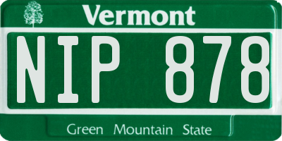 VT license plate NIP878