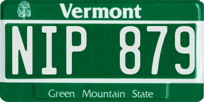 VT license plate NIP879