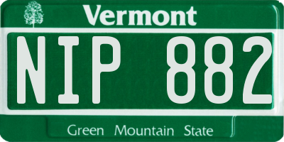 VT license plate NIP882
