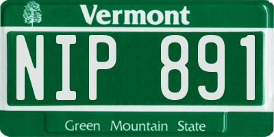 VT license plate NIP891