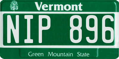 VT license plate NIP896