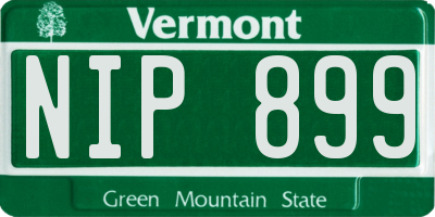 VT license plate NIP899