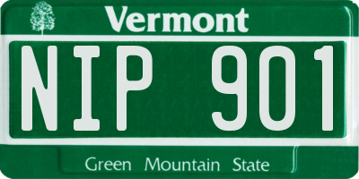 VT license plate NIP901