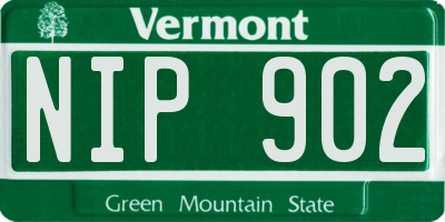 VT license plate NIP902