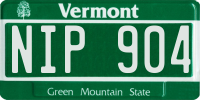VT license plate NIP904