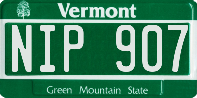 VT license plate NIP907