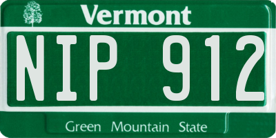 VT license plate NIP912