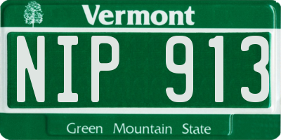 VT license plate NIP913