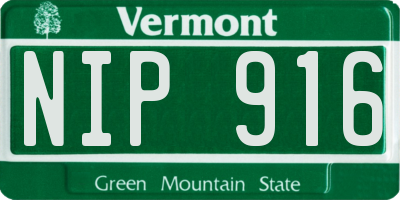 VT license plate NIP916