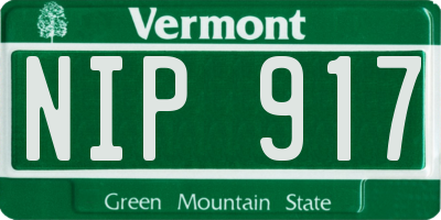 VT license plate NIP917