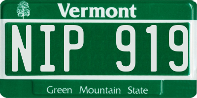 VT license plate NIP919