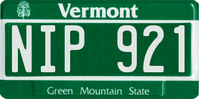 VT license plate NIP921