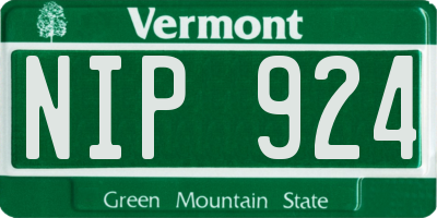 VT license plate NIP924
