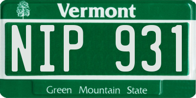 VT license plate NIP931